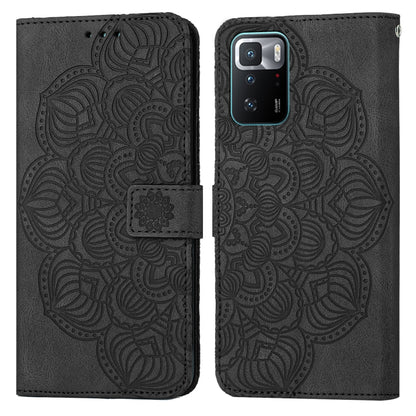Mandala Embossed Flip Leather Phone Case, For Xiaomi Redmi Note 10, For Xiaomi Redmi Note 10 5G, For Xiaomi Redmi Note 10 Pro 4G, For Xiaomi Redmi Note 10 Pro 5G