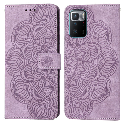 Mandala Embossed Flip Leather Phone Case, For Xiaomi Redmi Note 10, For Xiaomi Redmi Note 10 5G, For Xiaomi Redmi Note 10 Pro 4G, For Xiaomi Redmi Note 10 Pro 5G