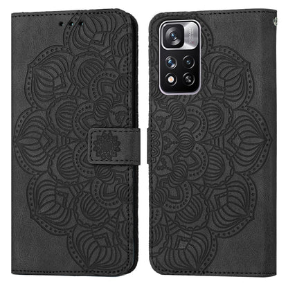 Mandala Embossed Flip Leather Phone Case, For Xiaomi Redmi Note 11 Pro 5G, For Xiaomi Redmi Note 11 International, For Xiaomi Redmi Note 11 Pro International, For Xiaomi Redmi Note 11 5G
