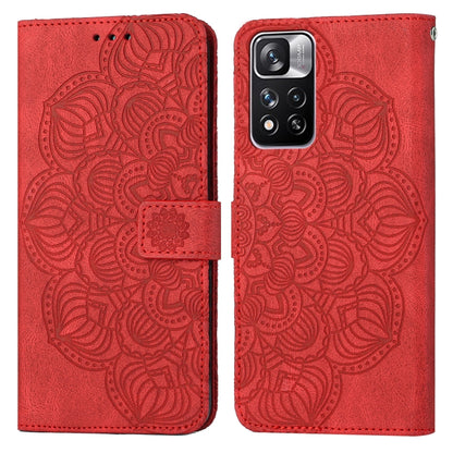 Mandala Embossed Flip Leather Phone Case, For Xiaomi Redmi Note 11 Pro 5G, For Xiaomi Redmi Note 11 International, For Xiaomi Redmi Note 11 Pro International, For Xiaomi Redmi Note 11 5G