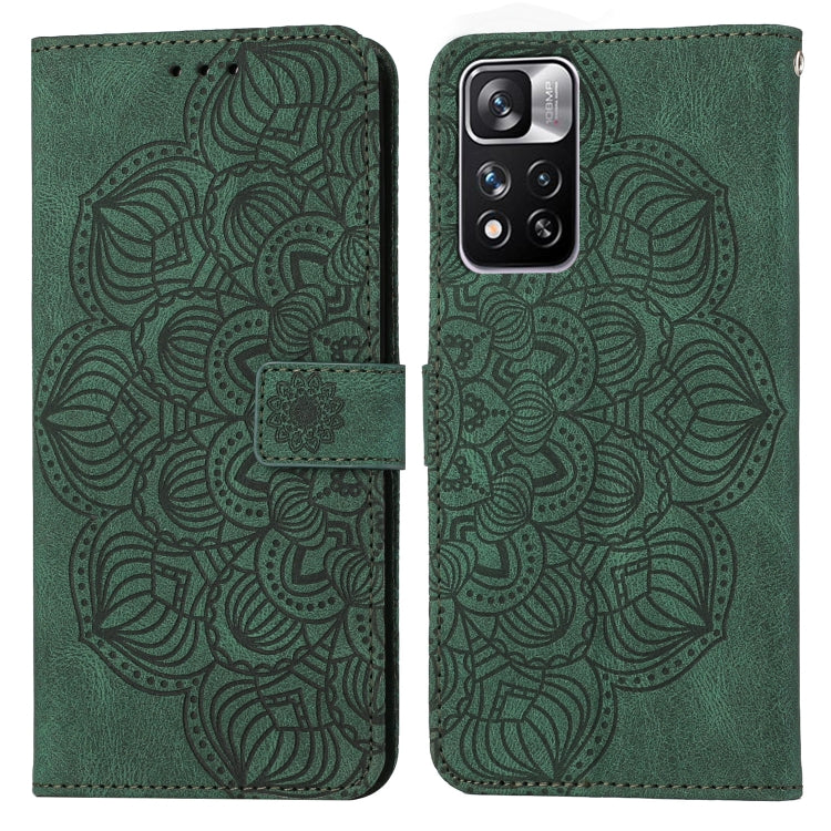 Mandala Embossed Flip Leather Phone Case, For Xiaomi Redmi Note 11 Pro 5G, For Xiaomi Redmi Note 11 International, For Xiaomi Redmi Note 11 Pro International, For Xiaomi Redmi Note 11 5G