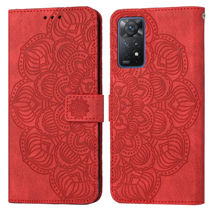 Mandala Embossed Flip Leather Phone Case, For Xiaomi Redmi Note 11 Pro 5G, For Xiaomi Redmi Note 11 International, For Xiaomi Redmi Note 11 Pro International, For Xiaomi Redmi Note 11 5G