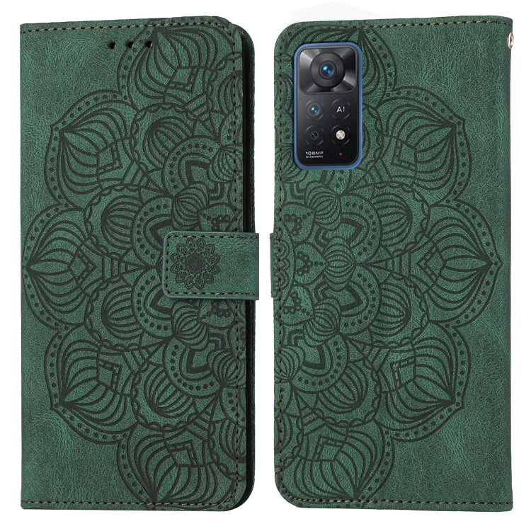 Mandala Embossed Flip Leather Phone Case, For Xiaomi Redmi Note 11 Pro 5G, For Xiaomi Redmi Note 11 International, For Xiaomi Redmi Note 11 Pro International, For Xiaomi Redmi Note 11 5G