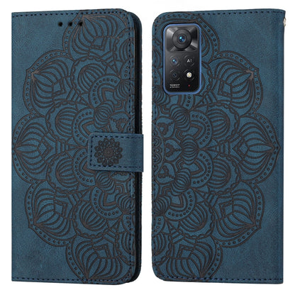 Mandala Embossed Flip Leather Phone Case, For Xiaomi Redmi Note 11 Pro 5G, For Xiaomi Redmi Note 11 International, For Xiaomi Redmi Note 11 Pro International, For Xiaomi Redmi Note 11 5G