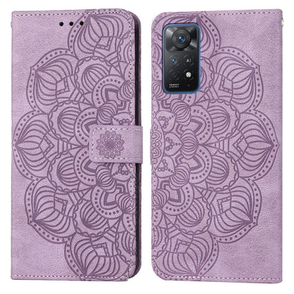 Mandala Embossed Flip Leather Phone Case, For Xiaomi Redmi Note 11 Pro 5G, For Xiaomi Redmi Note 11 International, For Xiaomi Redmi Note 11 Pro International, For Xiaomi Redmi Note 11 5G