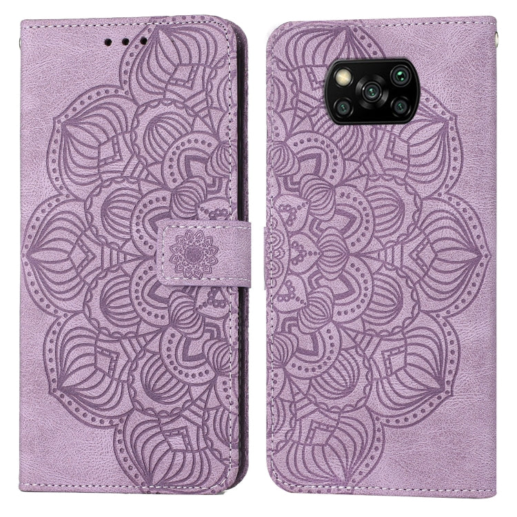 Mandala Embossed Flip Leather Phone Case, For Xiaomi Poco X3 NFC, For Xiaomi Poco X4 Pro 5G