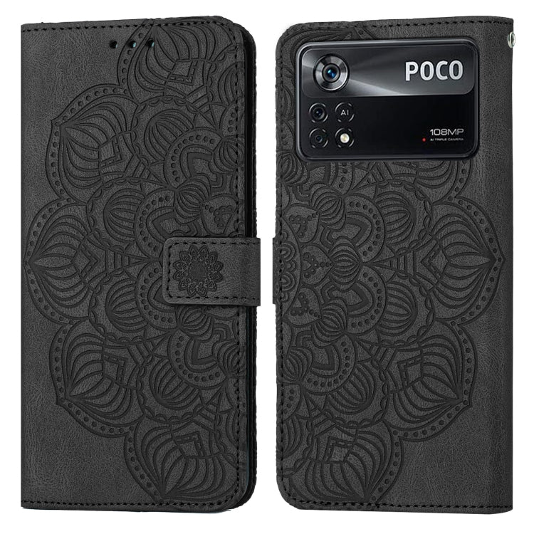 Mandala Embossed Flip Leather Phone Case, For Xiaomi Poco X3 NFC, For Xiaomi Poco X4 Pro 5G