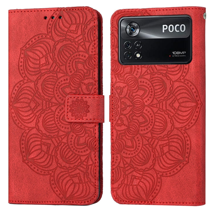Mandala Embossed Flip Leather Phone Case, For Xiaomi Poco X3 NFC, For Xiaomi Poco X4 Pro 5G