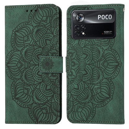 Mandala Embossed Flip Leather Phone Case, For Xiaomi Poco X3 NFC, For Xiaomi Poco X4 Pro 5G