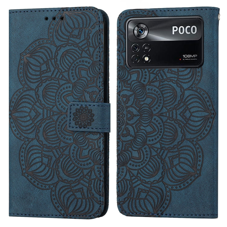 Mandala Embossed Flip Leather Phone Case, For Xiaomi Poco X3 NFC, For Xiaomi Poco X4 Pro 5G