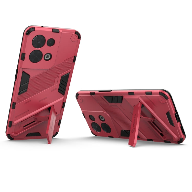 Punk Armor 2 in 1 PC + TPU Shockproof Phone Case with Invisible Holder, For OPPO Reno8, For OPPO Reno8 Pro, For OPPO Reno8 Pro+