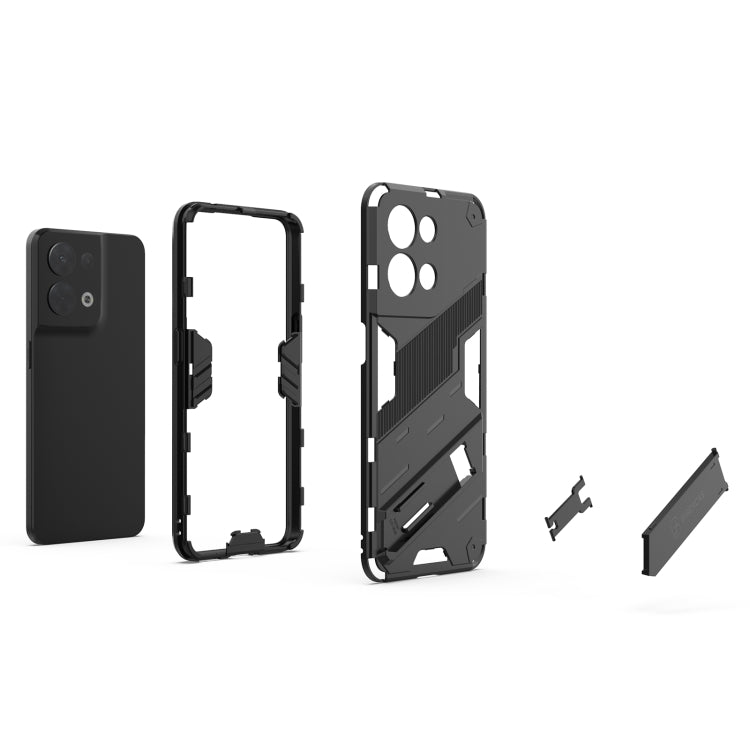 Punk Armor 2 in 1 PC + TPU Shockproof Phone Case with Invisible Holder, For OPPO Reno8, For OPPO Reno8 Pro, For OPPO Reno8 Pro+