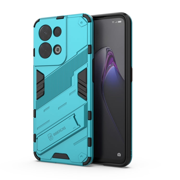 Punk Armor 2 in 1 PC + TPU Shockproof Phone Case with Invisible Holder, For OPPO Reno8, For OPPO Reno8 Pro, For OPPO Reno8 Pro+