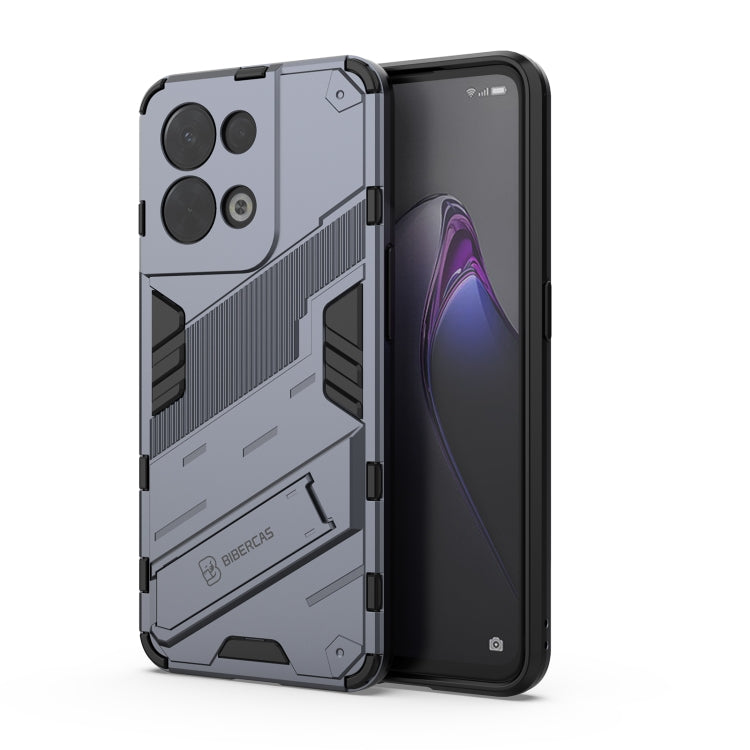 Punk Armor 2 in 1 PC + TPU Shockproof Phone Case with Invisible Holder, For OPPO Reno8, For OPPO Reno8 Pro, For OPPO Reno8 Pro+