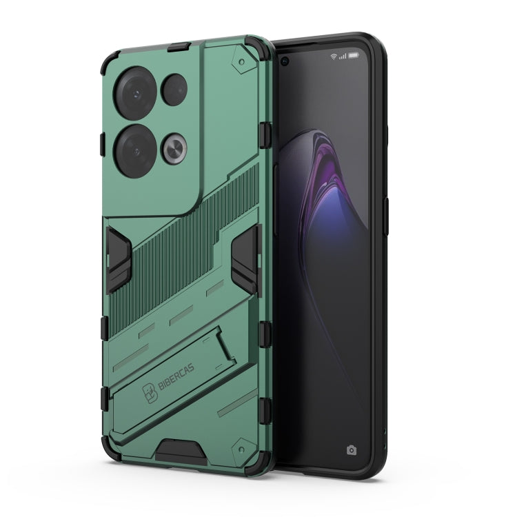 Punk Armor 2 in 1 PC + TPU Shockproof Phone Case with Invisible Holder, For OPPO Reno8, For OPPO Reno8 Pro, For OPPO Reno8 Pro+