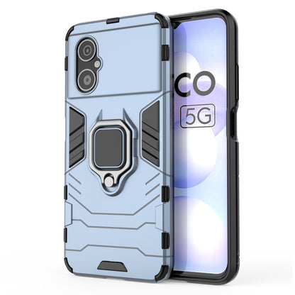 Shockproof PC + TPU Phone Case with Magnetic Ring Holder, For Xiaomi Poco M4 5G / Poco M5 5G / 4G