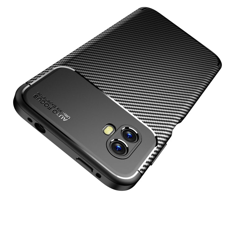 Precise Hole Carbon Fiber Texture Shockproof TPU Phone Case, For Xiaomi Poco M4 5G, For Samsung Galaxy Xcover6 Pro