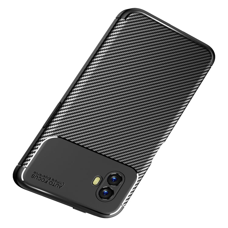 Precise Hole Carbon Fiber Texture Shockproof TPU Phone Case, For Xiaomi Poco M4 5G, For Samsung Galaxy Xcover6 Pro