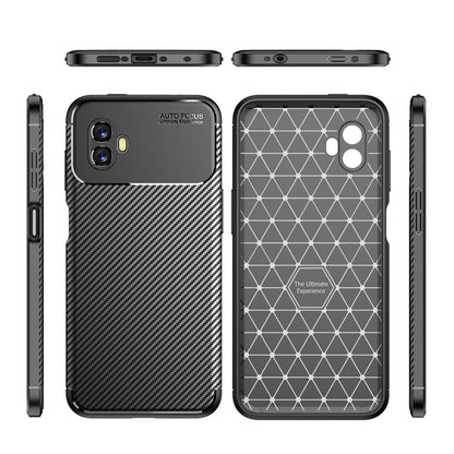 Precise Hole Carbon Fiber Texture Shockproof TPU Phone Case, For Xiaomi Poco M4 5G, For Samsung Galaxy Xcover6 Pro