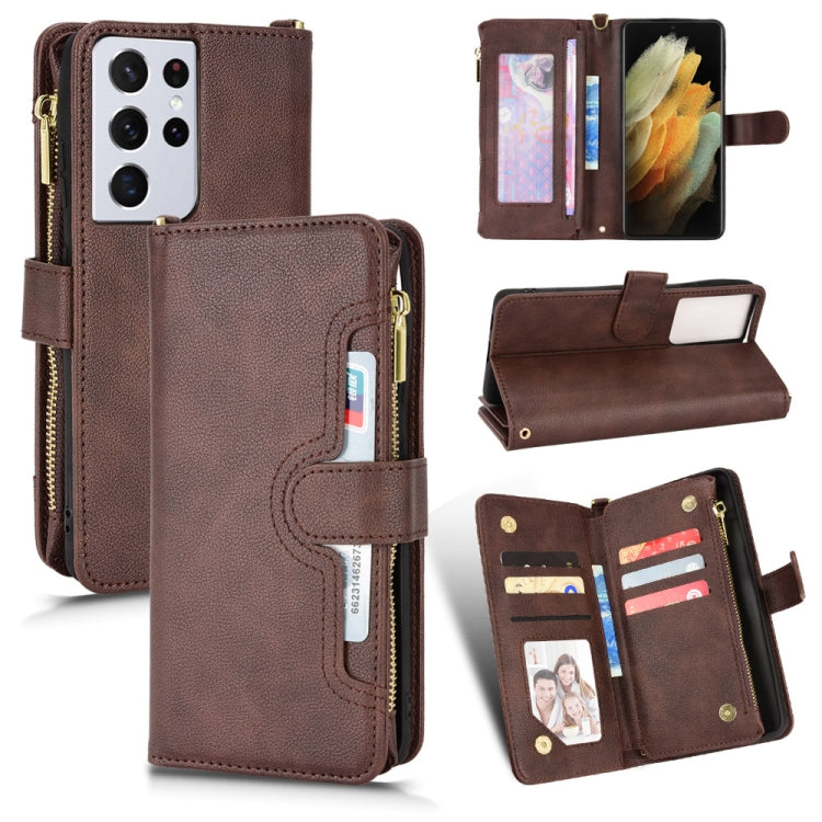 Litchi Texture Zipper Leather Phone Case, For Samsung Galaxy S20 FE 5G / 4G, For Samsung Galaxy S21+ 5G, For Samsung Galaxy S21 Ultra 5G, For Samsung Galaxy S21 5G