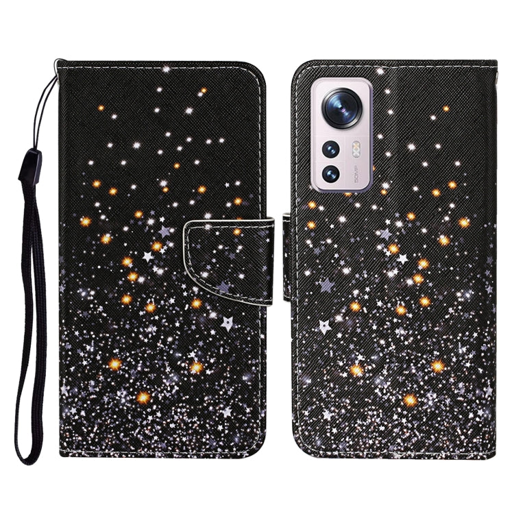 Colored Drawing Pattern Flip Leather Phone Case, For Xiaomi 12 Lite