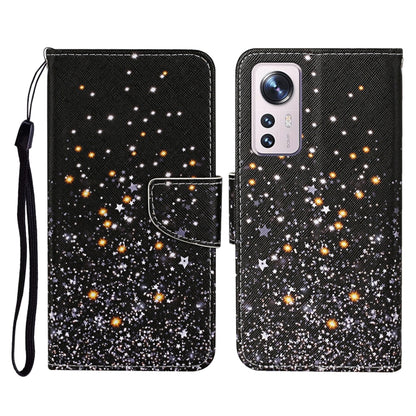 Colored Drawing Pattern Flip Leather Phone Case, For Xiaomi 12 Lite