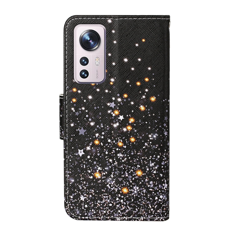 Colored Drawing Pattern Flip Leather Phone Case, For Xiaomi 12 Lite
