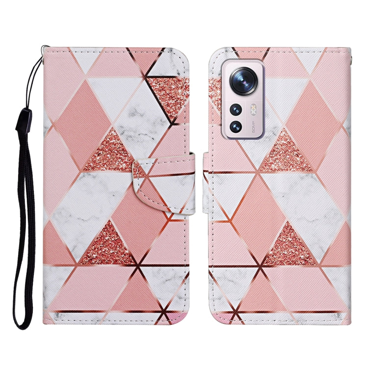 Colored Drawing Pattern Flip Leather Phone Case, For Xiaomi 12 Lite