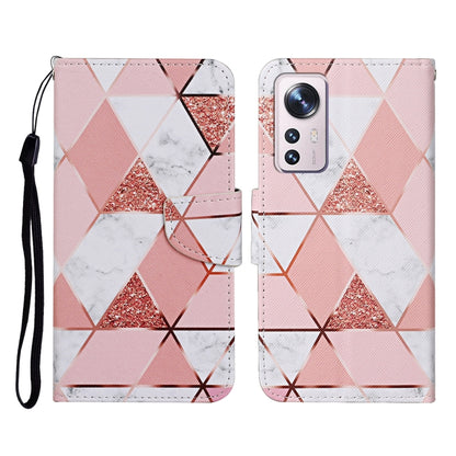 Colored Drawing Pattern Flip Leather Phone Case, For Xiaomi 12 Lite
