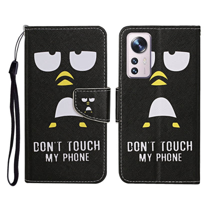 Colored Drawing Pattern Flip Leather Phone Case, For Xiaomi 12 Lite