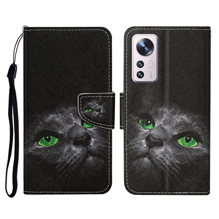 Colored Drawing Pattern Flip Leather Phone Case, For Xiaomi 12 Lite