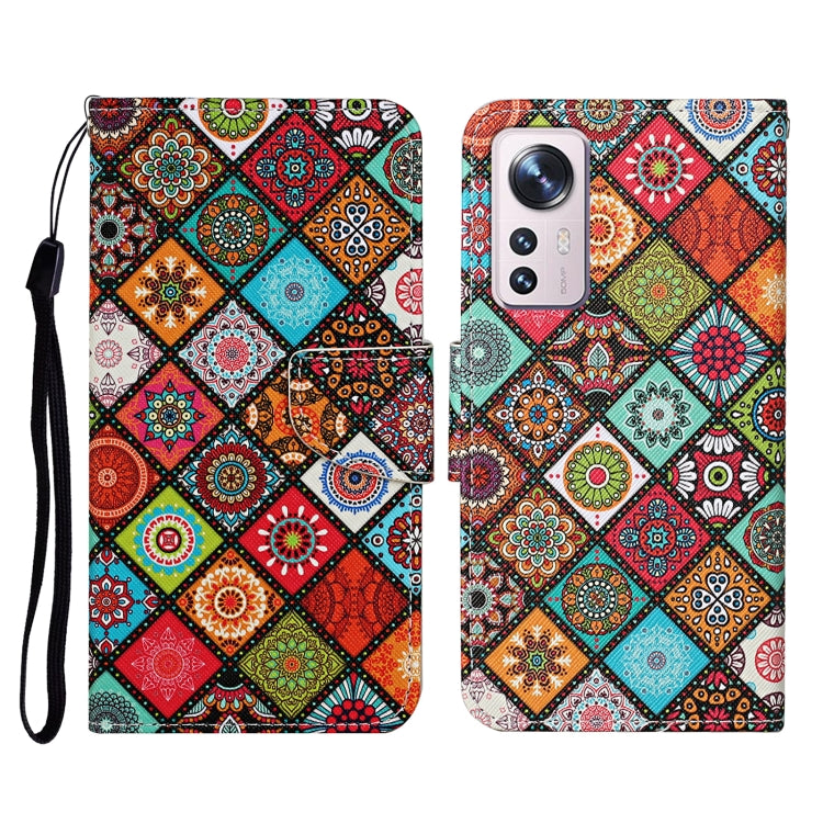 Colored Drawing Pattern Flip Leather Phone Case, For Xiaomi 12 Lite