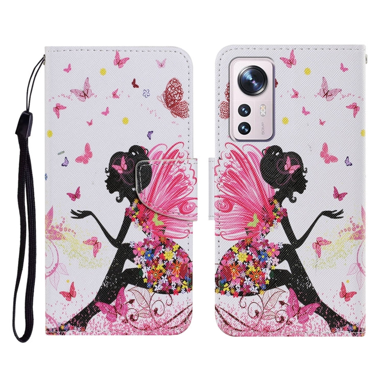 Colored Drawing Pattern Flip Leather Phone Case, For Xiaomi 12 Lite
