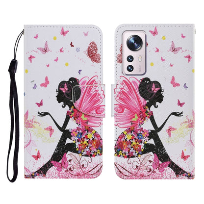 Colored Drawing Pattern Flip Leather Phone Case, For Xiaomi 12 Lite