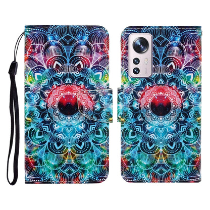 Colored Drawing Pattern Flip Leather Phone Case, For Xiaomi 12 Lite