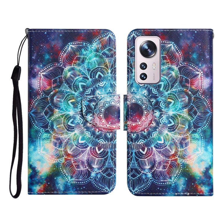 Colored Drawing Pattern Flip Leather Phone Case, For Xiaomi 12 Lite