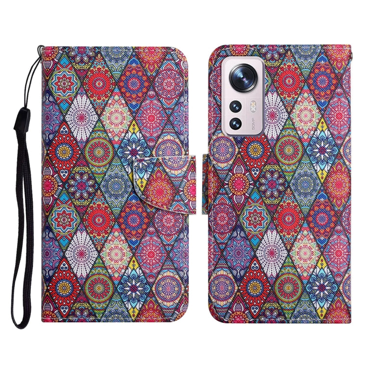Colored Drawing Pattern Flip Leather Phone Case, For Xiaomi 12 Lite
