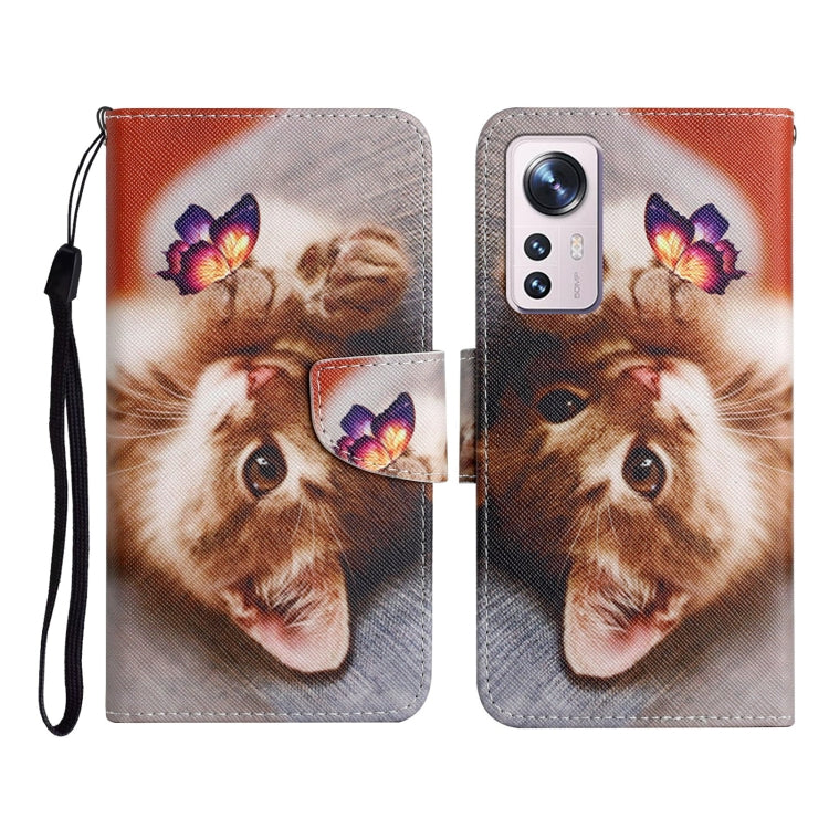 Colored Drawing Pattern Flip Leather Phone Case, For Xiaomi 12 Lite