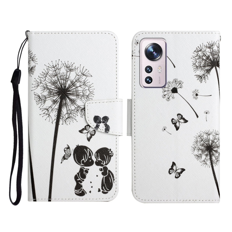 Colored Drawing Pattern Flip Leather Phone Case, For Xiaomi 12 Lite