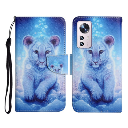 Colored Drawing Pattern Flip Leather Phone Case, For Xiaomi 12 Lite