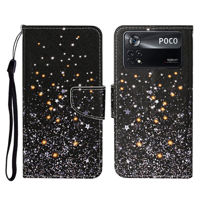 Colored Drawing Pattern Flip Leather Phone Case, For Xiaomi Poco X4 Pro 5G