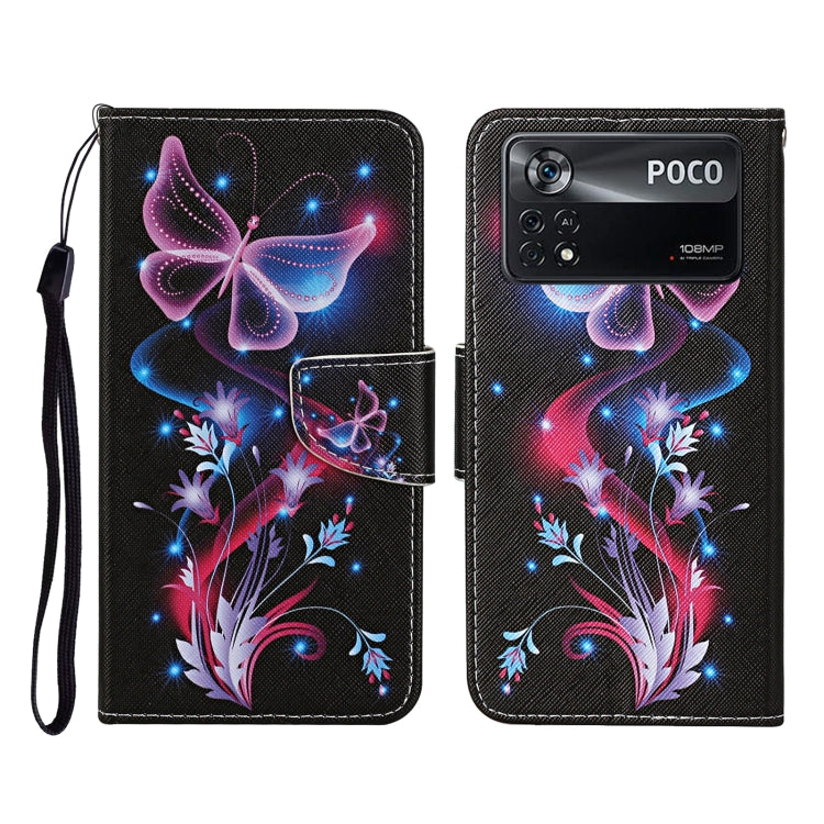 Colored Drawing Pattern Flip Leather Phone Case, For Xiaomi Poco X4 Pro 5G