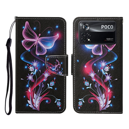 Colored Drawing Pattern Flip Leather Phone Case, For Xiaomi Poco X4 Pro 5G