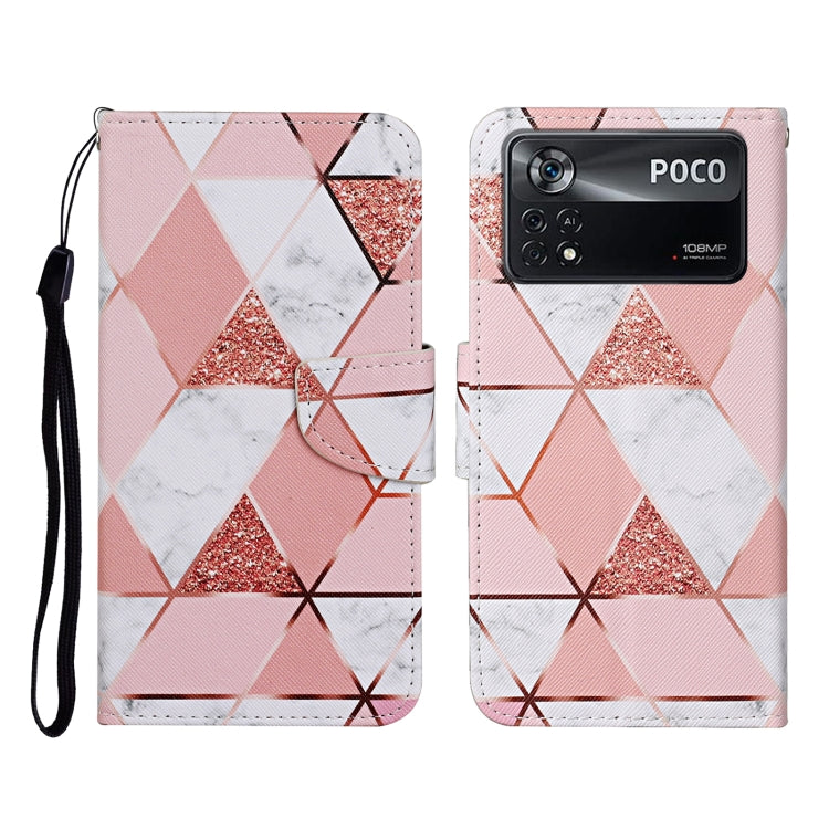 Colored Drawing Pattern Flip Leather Phone Case, For Xiaomi Poco X4 Pro 5G