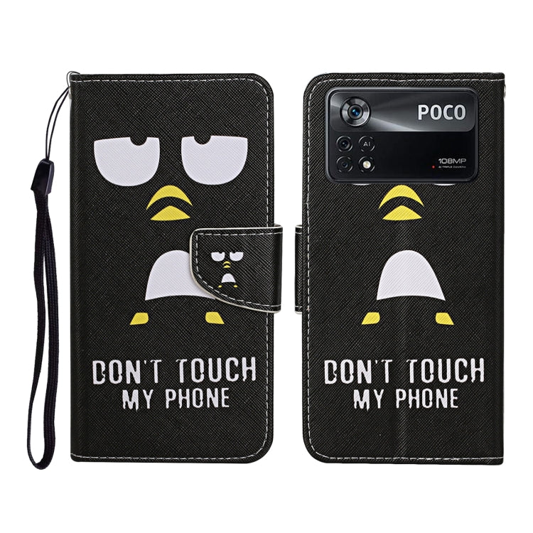 Colored Drawing Pattern Flip Leather Phone Case, For Xiaomi Poco X4 Pro 5G