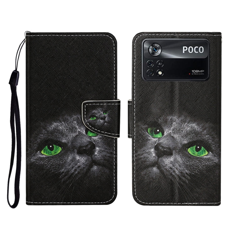 Colored Drawing Pattern Flip Leather Phone Case, For Xiaomi Poco X4 Pro 5G