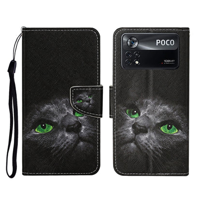 Colored Drawing Pattern Flip Leather Phone Case, For Xiaomi Poco X4 Pro 5G