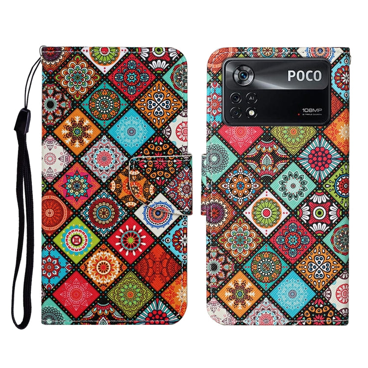 Colored Drawing Pattern Flip Leather Phone Case, For Xiaomi Poco X4 Pro 5G