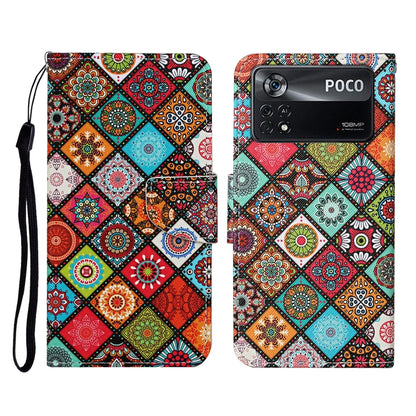 Colored Drawing Pattern Flip Leather Phone Case, For Xiaomi Poco X4 Pro 5G