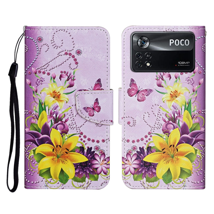 Colored Drawing Pattern Flip Leather Phone Case, For Xiaomi Poco X4 Pro 5G